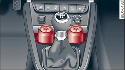 Centre console: Front cup holder